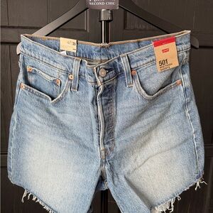 Levi's Light Blue Jean Shorts